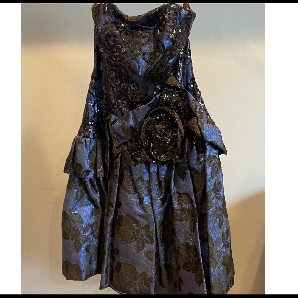 Blue Sequin Party Dress